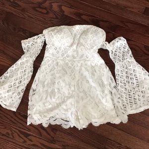 White lace romper